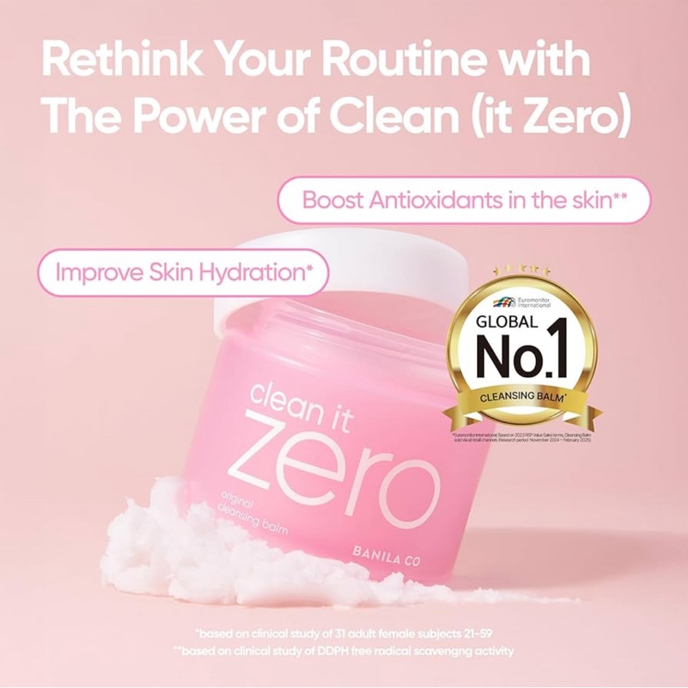 Korean Face Wash~ Clean It Zero Original Cleansing Balm Acerola+ ~ 2 Containers - Picture 6 of 9